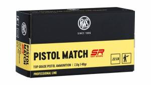 Cartouches 22 LR RWS PISTOL MATCH SR Pack de 500.