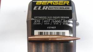 Ogives BERGER .375 - 407 Grs ELR Match Solids X 50.