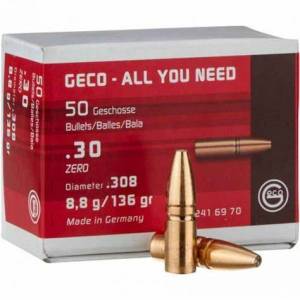 Ogives GECO ZÉRO .308 / 7,62 MM 136 Grs X 50.