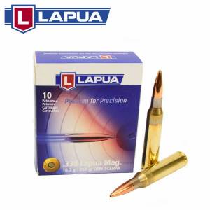 Cartouches 338 Lapua Mag. LAPUA 250 Grs HPBT X 10.