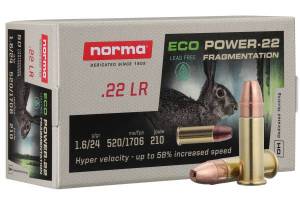 Cartouches 22 LR NORMA ECO POWER Lead Free X 50.