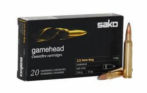 Cartouches 222 Rem.Mag. SAKO GameHead 55 Grs SP X 20.