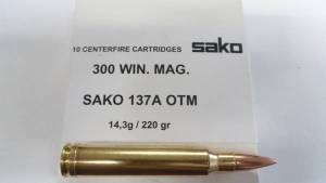 Cartouches 300 Win. Mag. SAKO 220 Grs. LOCK BASE HPBT Match.