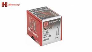 Ogives Hornady 224 - 52 Grs ELD MATCH Réf. 22491.