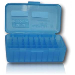 Boite MTM P 50 38 / 357 Bleue Translucide.