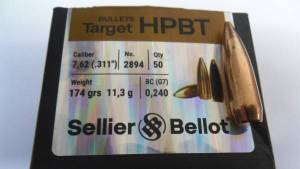 Ogives Sellier et Bellot 311 - 174 Grs Target HPBT X 50.