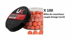 Billes Caoutchouc Orange Calibre .43 TR UMAREX X 100.