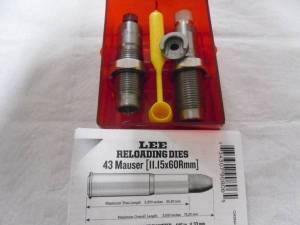 Jeu d'outils 43 MAUSER / 11,15 X 60 R LEE.