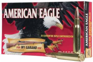 Cartouches 30 - 06 AMERICAN EAGLE M1 GARAND 150 Grs FMJ X 20.