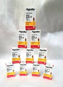 Cartouches 22 LR AGUILA HV Cuivrées X 500.