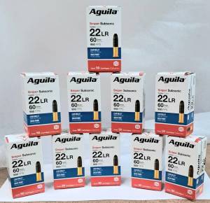Cartouches 22 LR AGUILA Sniper Subsonic 60 Grains X 500.