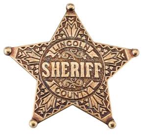 Étoile de SHERIFF Lincoln County.