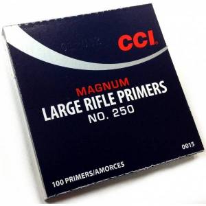 CCI 250 Large Rifle MAGNUM Plaquette de 100.