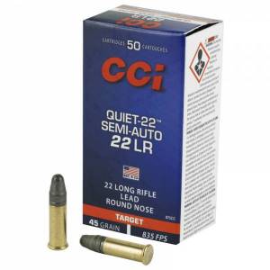 Cartouches 22 LR CCI SUBSONIQUES QUIET- 22 SEMI - AUTO X 500.