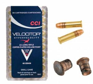 Cartouches 22 LR CCI VELOCITOR X 50.