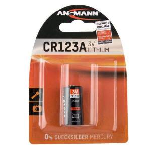 Pile CR 123 - 3 Volts LITHIUM Ansmann.