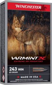 Cartouches 243 Win. WINCHESTER 65 Grs VARMINT X.