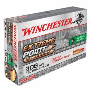 Cartouches 308 Win. WINCHESTER 150 Grs Extreme Point Cooper Impact.