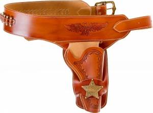 Ceinturon DENIX 1 Arme SHERIFF pour Revolver Western.