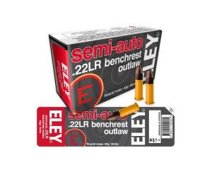 Cartouches 22 LR ELEY SEMI-AUTO BENCH REST OUTLAW X 50.