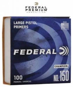 FEDERAL Large Pistol 150 en plaquette de 100.
