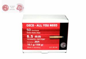 Ogives GECO 6,5 / .264 - 156 Grs TEILMANTEL X 50.