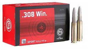 Cartouches 308 Win. GECO SPORT 147 Grs X 50.