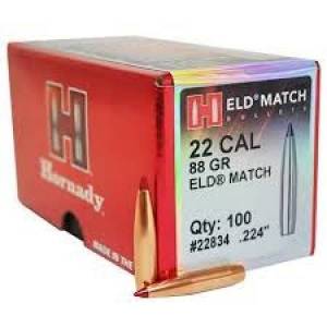 Ogives Hornady 224 - 88 Grs ELD MATCH Réf. 22834.