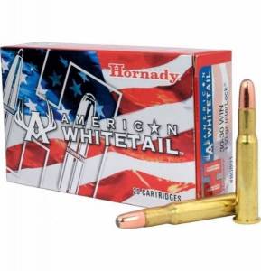 Cartouches 30 X 30 Win. HORNADY American Whitetail 150 Grs Interlock.