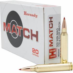 Cartouches 300 Win. Mag. HORNADY 178 Grs ELD MATCH X 20.