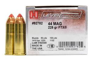 Cartouches 44 Rem. Mag HORNADY 225 Gr FTX.