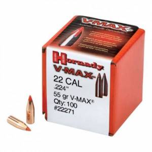 Ogives Hornady 224 - 55 Grs V - MAX. Réf. 22271.