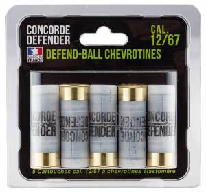 Cartouches Chevrotines Caoutchouc DEFEND BALL Cal. 12 X 67.