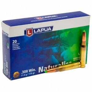 Cartouches 308 Winchester LAPUA NATURALIS 170 Grs.