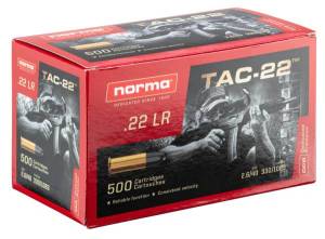 Cartouches 22 LR NORMA TAC X 500.