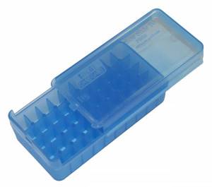 BOITE MTM P50SS4524 bleue pour 50 45 ACP couvercle coulissant.