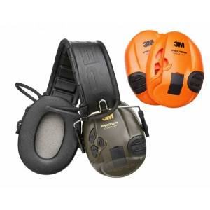 Casque Electronique PELTOR SportTac Vert / Orange .