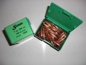 Ogives Sierra .284 / 7 MM 168 Grs HPBT Match Réf.1930.