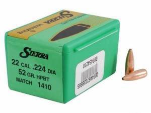 Ogives Sierra .224 / 52 Grains HPBT Réf. 1410.