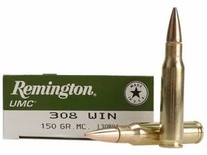 Cartouches 308 Win. REMINGTON / UMC 150 Grs FMJ X 20.