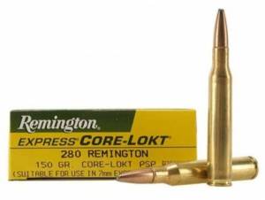 Cartouches 280 Rem. REMINGTON 150 Grs Core - Lokt PSP..