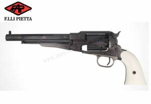 Revolver PIETTA 1858 DELUXE GRAVÉ acier bronzé Cal. 44.