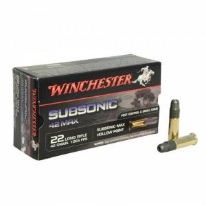 Cartouches 22 LR WINCHESTER Subsoniques HP X 50.