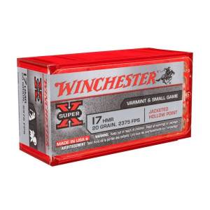 Cartouches WINCHESTER 17 HMR 20 Grains JHP .