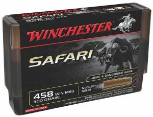 Cartouches 458 Win. Mag. WINCHESTER 500 Grs SAFARI.