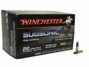 Cartouches 22 LR WINCHESTER Subsoniques HP X 500.