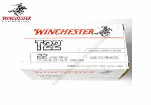 Cartouches 22 LR WINCHESTER T 22 Pack de 500.