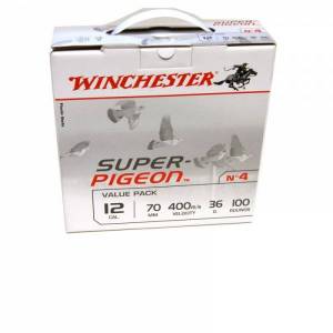 Pack WINCHESTER 100 cartouches Cal. 12 X 70 Super Pigeon 36g Pb 4.