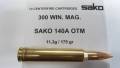 Cartouches 300 Win. Mag. SAKO 175 Grs. HPBT Match.