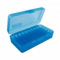 Boite MTM P 50 45 ACP Bleue translucide.